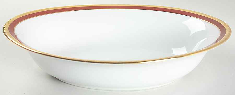 Rust Band 9" Oval Vegetable Bowl by Tiffany-1