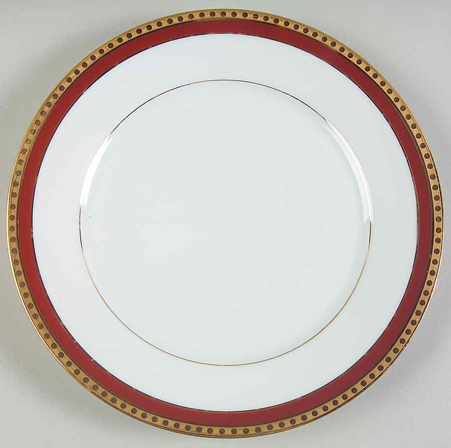Rust Band Salad/Dessert Plate by Tiffany-1