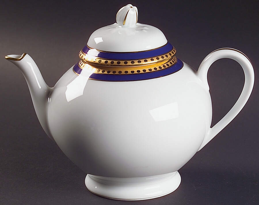 Blue Band Teapot & Lid by Tiffany-1