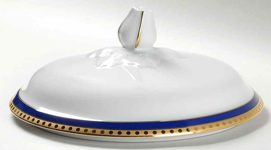 Blue Band Lid for Tureen by Tiffany-1