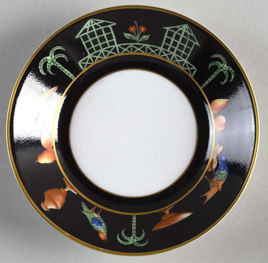 Black Shoulder Saucer for Demitasse Cup by Tiffany-1