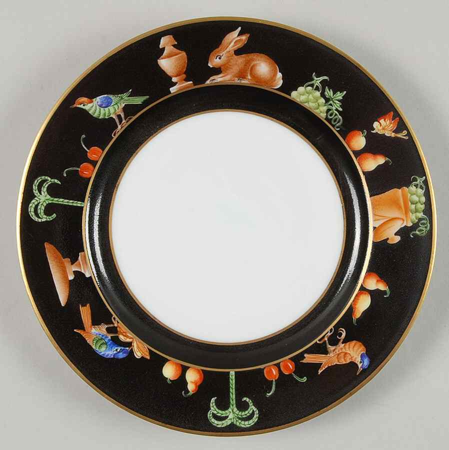 Black Shoulder Bread & Butter Plate by Tiffany-1