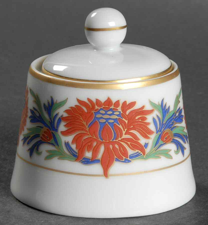 Chrysanthemum Individual Sugar Bowl & Lid by Tiffany-1