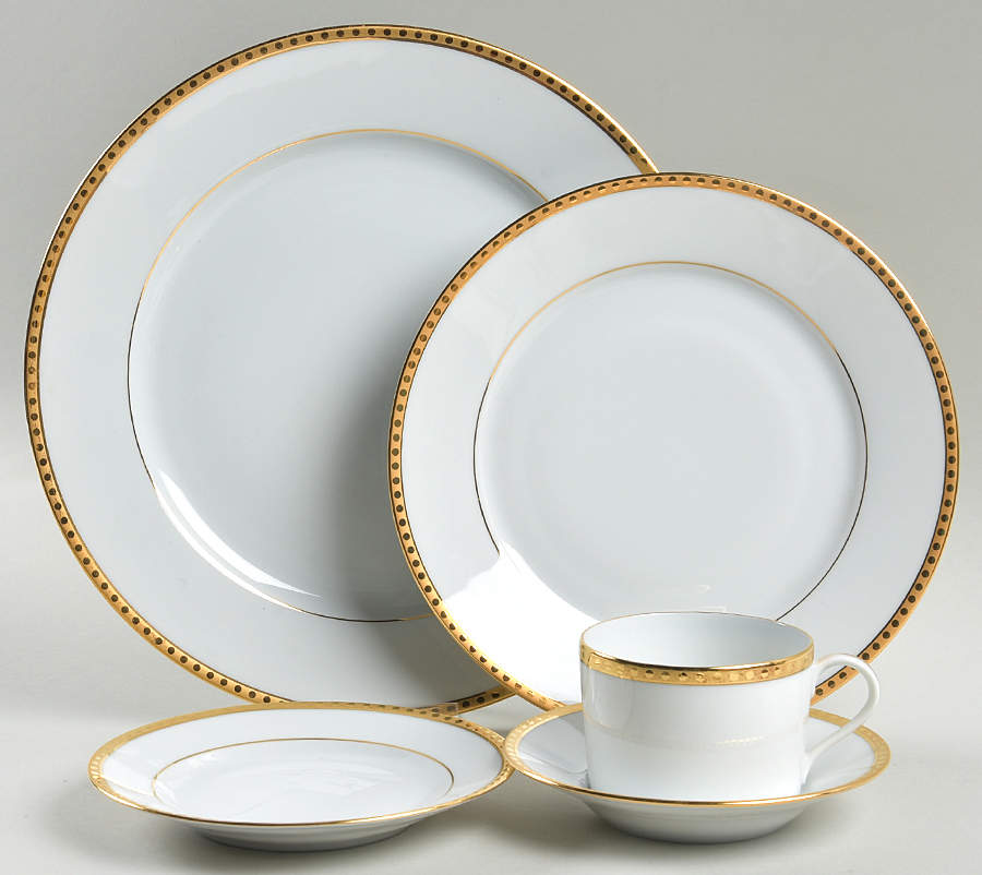 Gold Band 5 Piece Place Setting by Tiffany-1