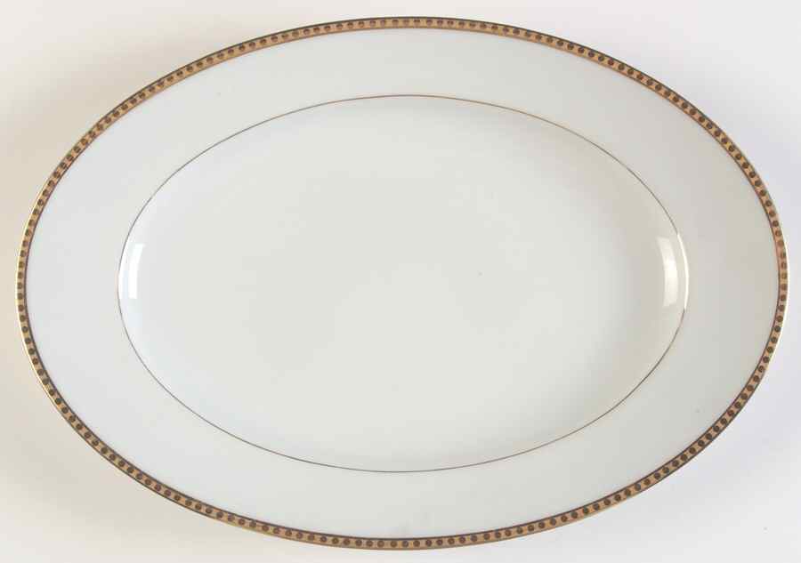 Gold Band 15" Oval Serving Platter by Tiffany-1