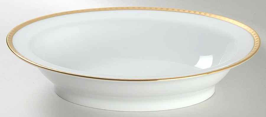 Gold Band 9" Oval Vegetable Bowl by Tiffany-1