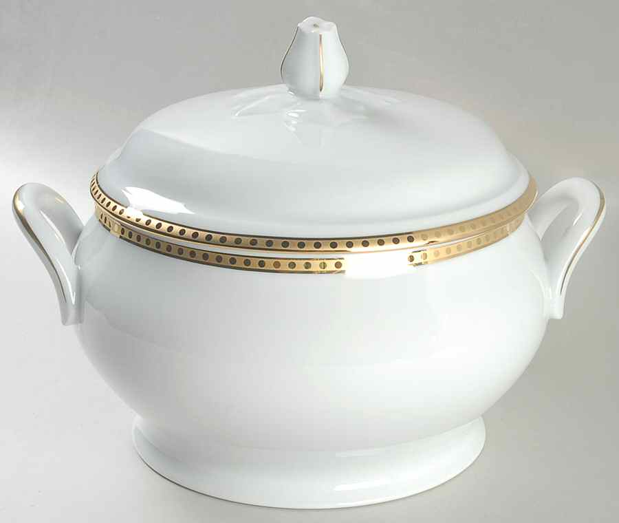 Gold Band Tureen &  Lid by Tiffany-1