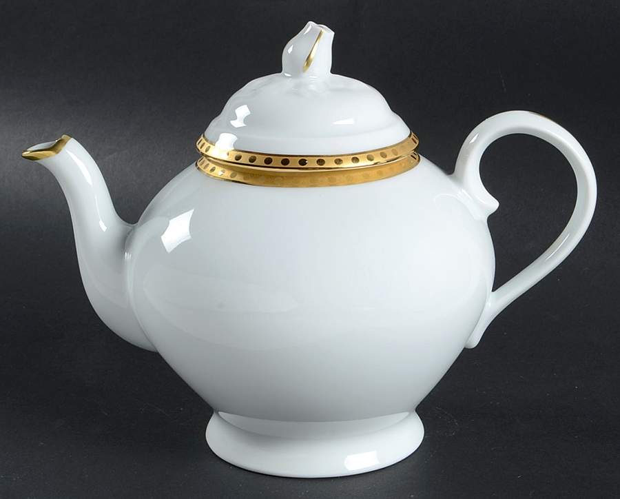 Gold Band Teapot & Lid by Tiffany-1