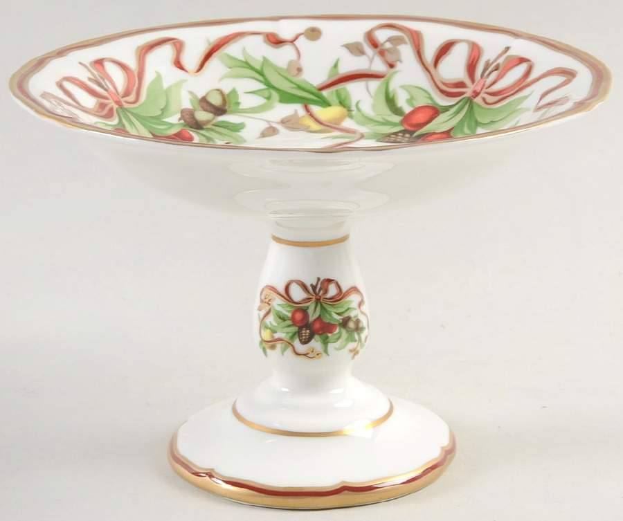 Tiffany Holiday (White Background, Japan) Round Compote (Height X Width) by Tiffany-1