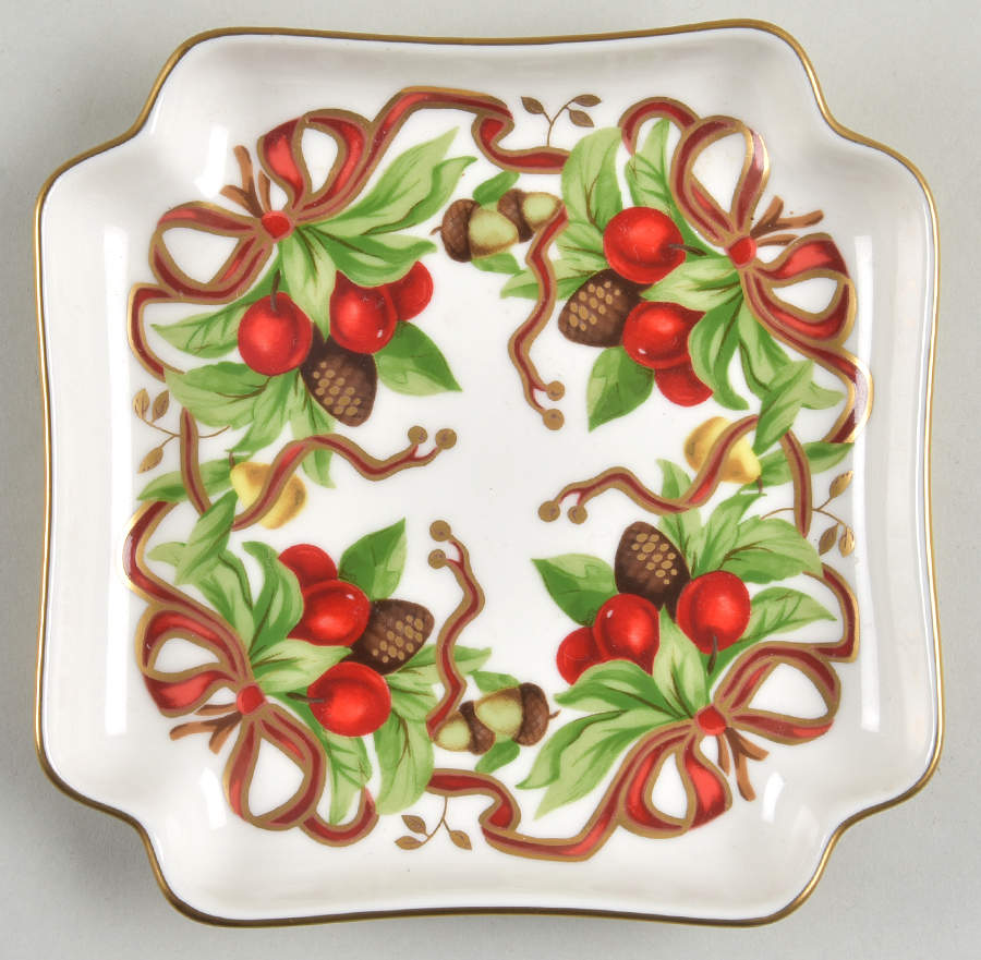 Tiffany Holiday (White Background, Japan) Open Candy Dish by Tiffany-1