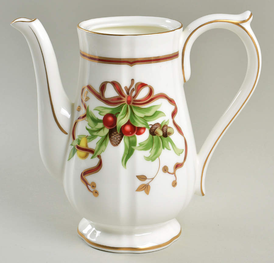 Tiffany Holiday (White Background, Japan) Coffee Pot No Lid by Tiffany-1