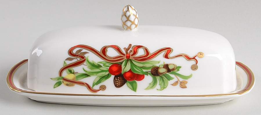 Tiffany Holiday (White Background, Japan) 1/4 Lb Covered Butter by Tiffany-1