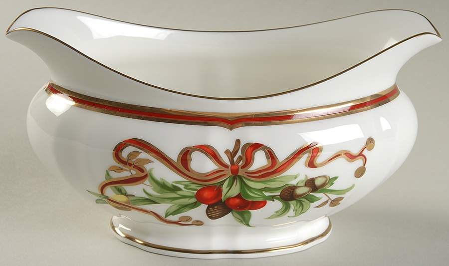 Tiffany Holiday (White Background, Japan) Gravy Boat by Tiffany-1