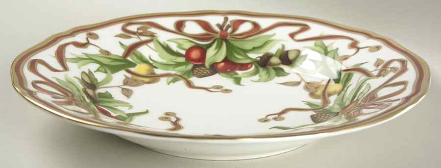 Tiffany Holiday (White Background, Japan) Large Rim Soup Bowl by Tiffany-1