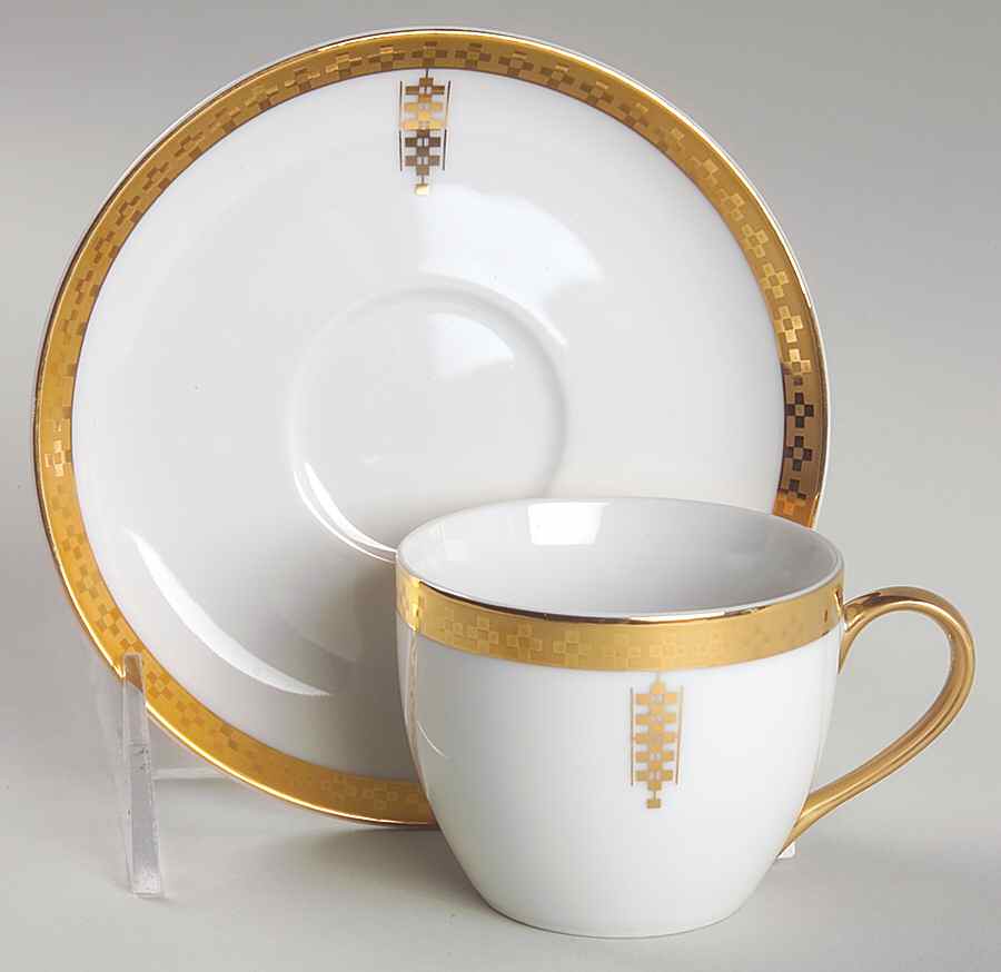 Imperial Flat Demitasse Cup & Saucer Set by Tiffany-1