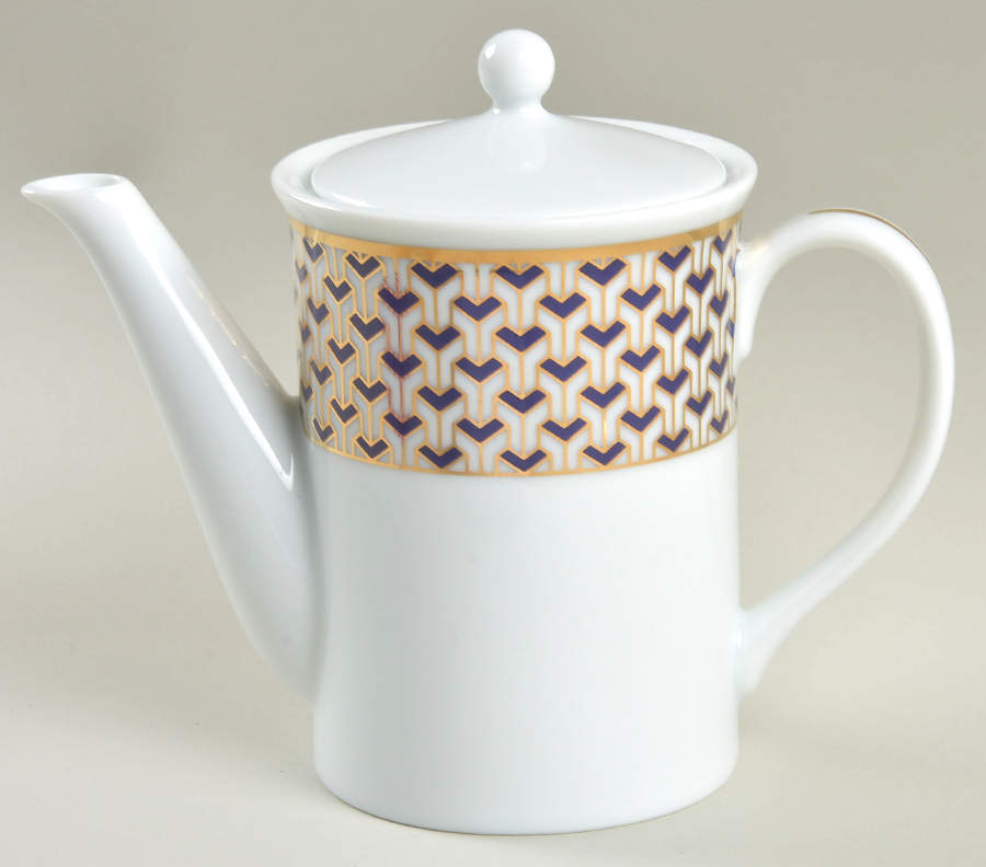 Manhattan Blue Mini Coffee Pot & Lid by Tiffany-1