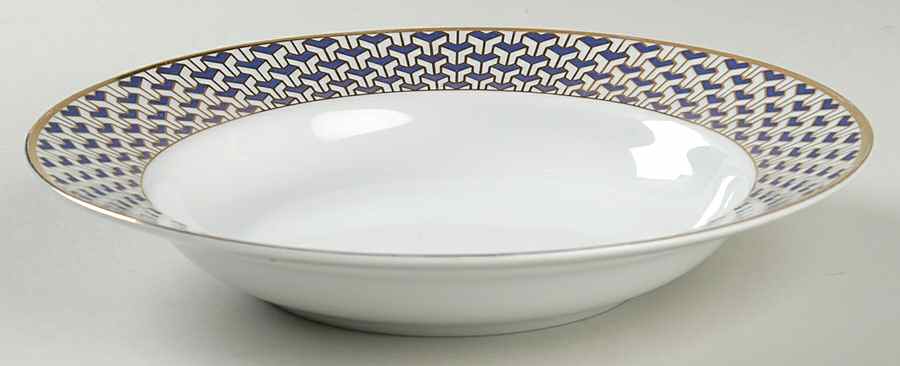 Manhattan Blue Large Rim Soup Bowl by Tiffany-1