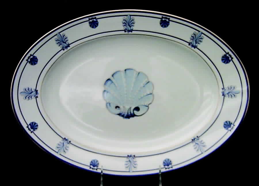 Shell & Thread (Limoges) 15" Oval Serving Platter by Tiffany-1