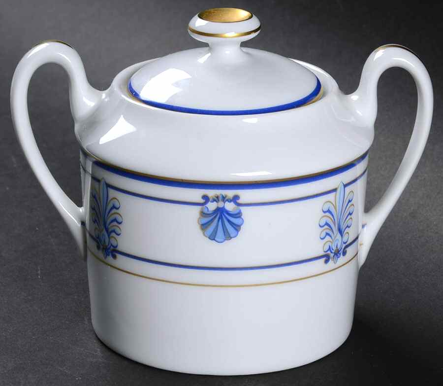 Shell & Thread (Limoges) Sugar Bowl & Lid by Tiffany-1