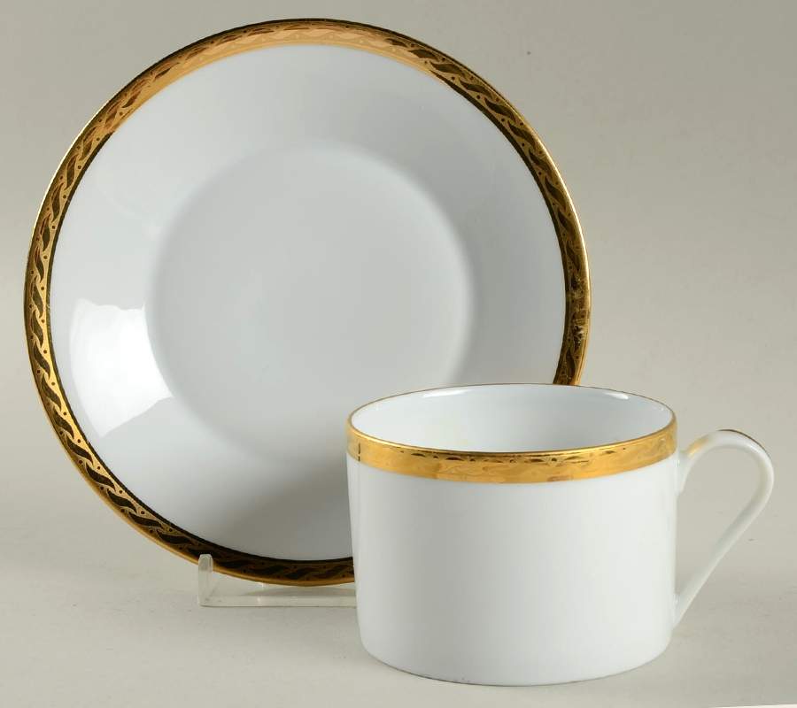 TIC1 (Stainless) Flat Cup & Saucer Set by Tiffany-1