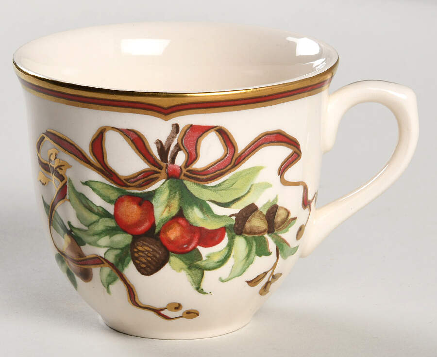 Tiffany Garland (Cream Background, England) Flat Cup by Tiffany-1