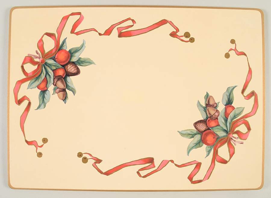 Tiffany Garland (Cream Background, England) Corkboard Placemat by Tiffany-1