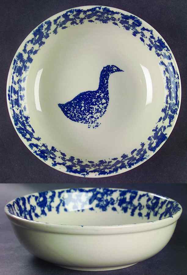 Sponge Blue (Animals or Hearts) Coupe Cereal Bowl by Tienshan-1
