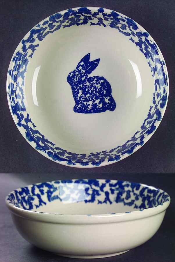 Sponge Blue (Animals or Hearts) Coupe Cereal Bowl by Tienshan-1