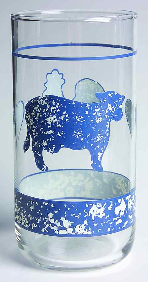 Sponge Blue (Animals or Hearts) Glassware Tall Tumbler by Tienshan-1