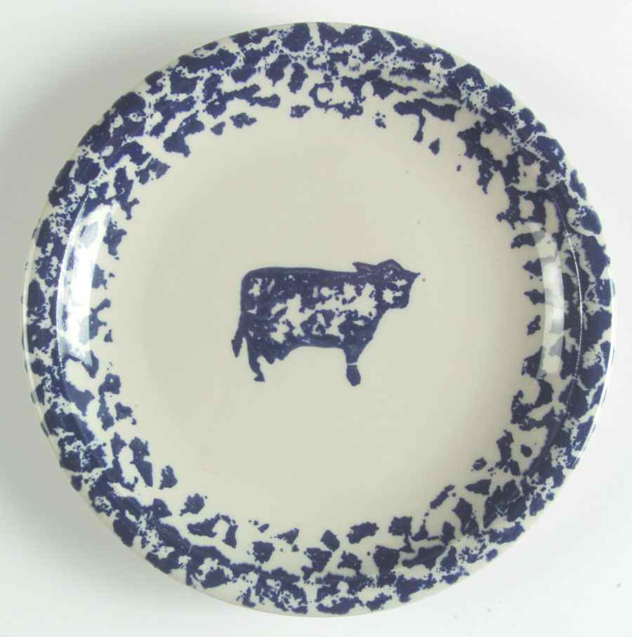 Sponge Blue (Animals or Hearts) Salad Plate by Tienshan-1