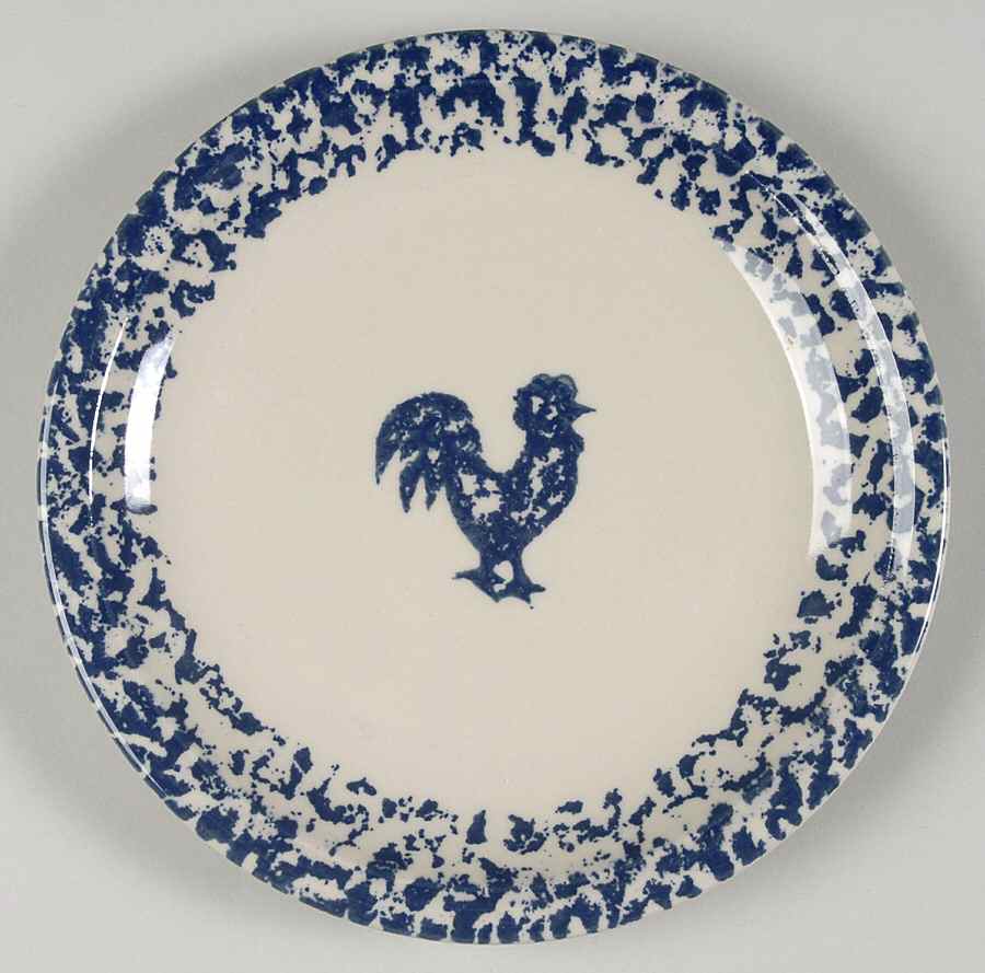 Sponge Blue (Animals or Hearts) Salad Plate by Tienshan-1