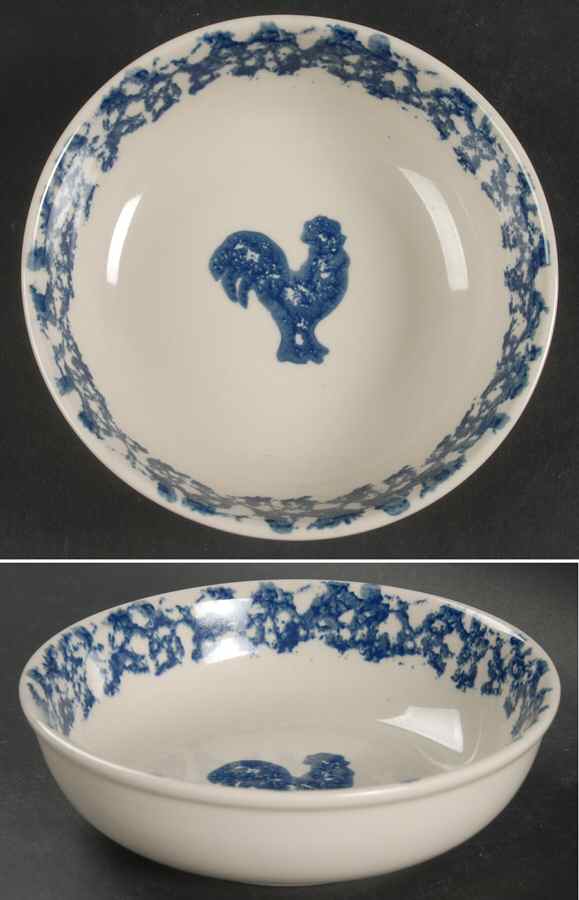 Sponge Blue (Animals or Hearts) Coupe Cereal Bowl by Tienshan-1
