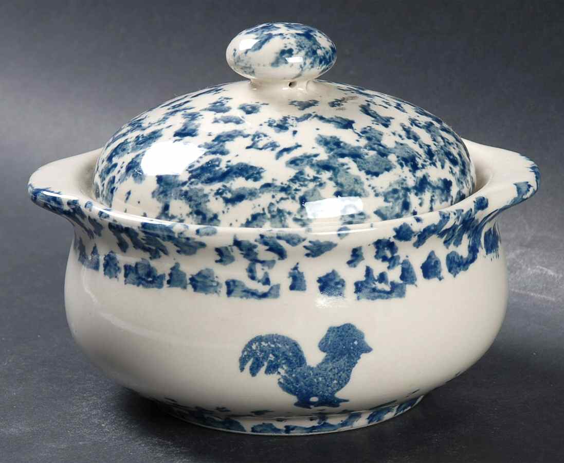 Sponge Blue (Animals or Hearts) Individual Casserole & Lid by Tienshan-1