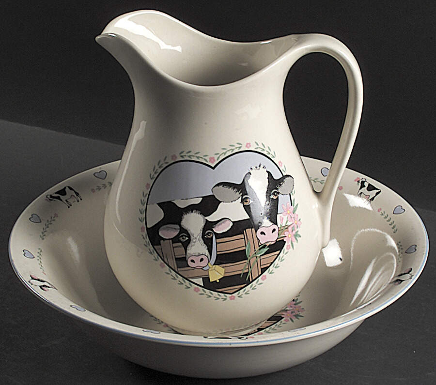 Buttercup 80 Oz Pitcher and Bowl Set by Tienshan-1