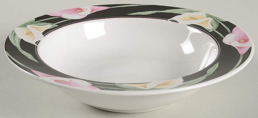 Calla Lilies Rim Soup Bowl by Tienshan-1