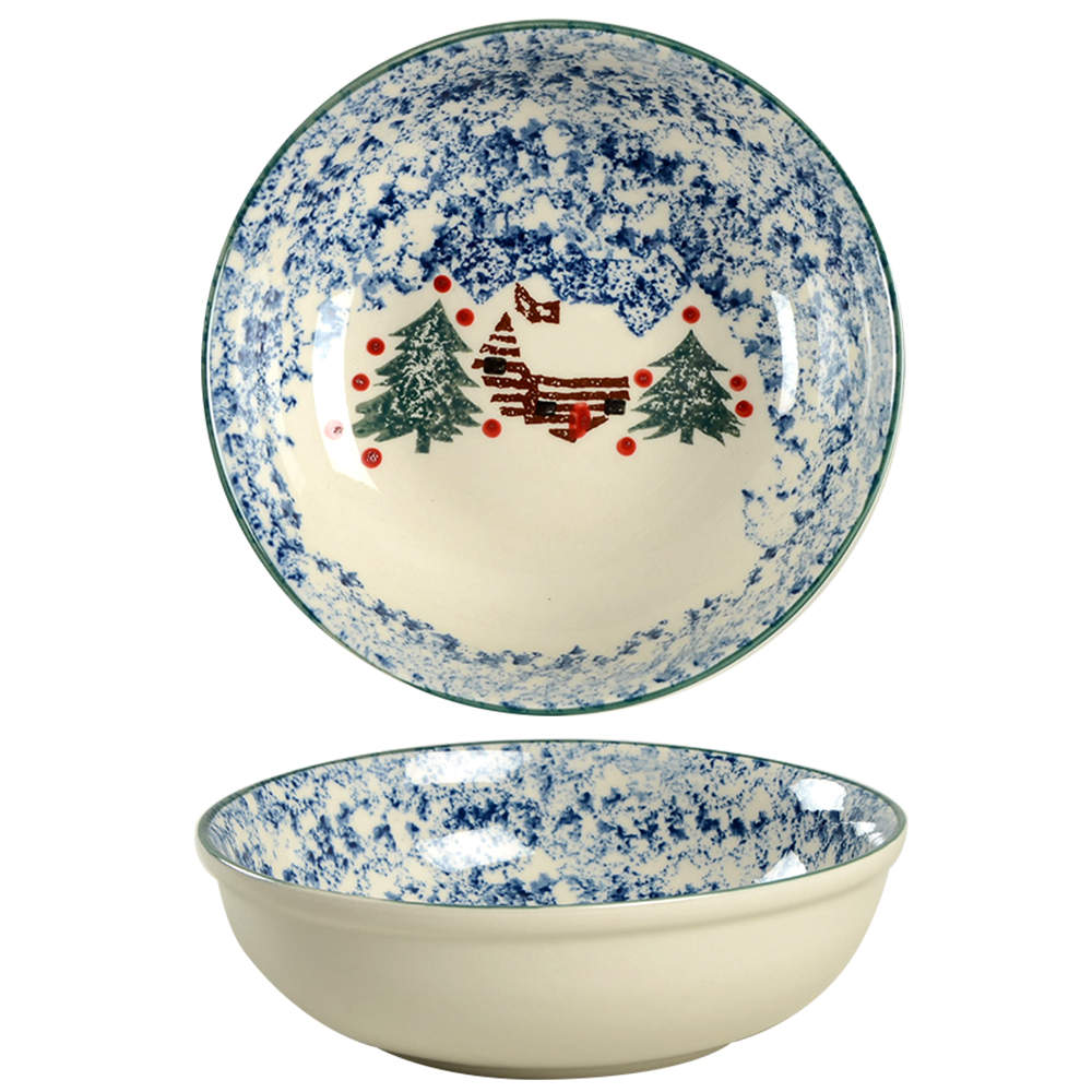 Cabin In The Snow Coupe Cereal Bowl by Tienshan-1