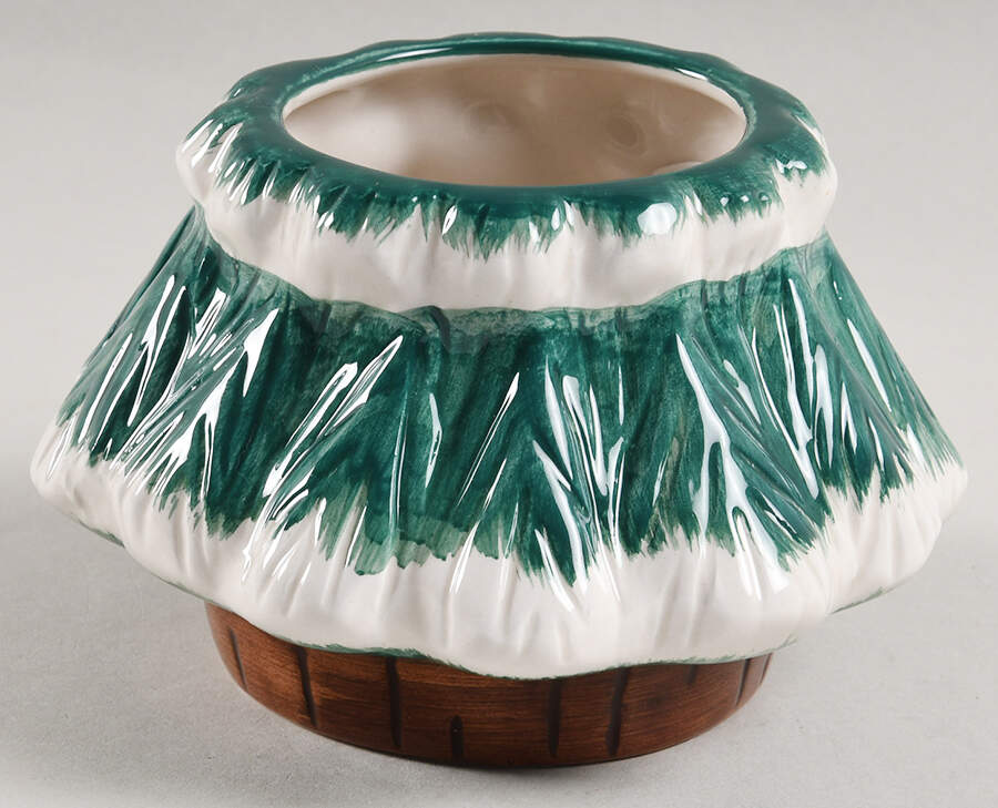 Cabin In The Snow Figural Sugar Bowl No Lid by Tienshan-1
