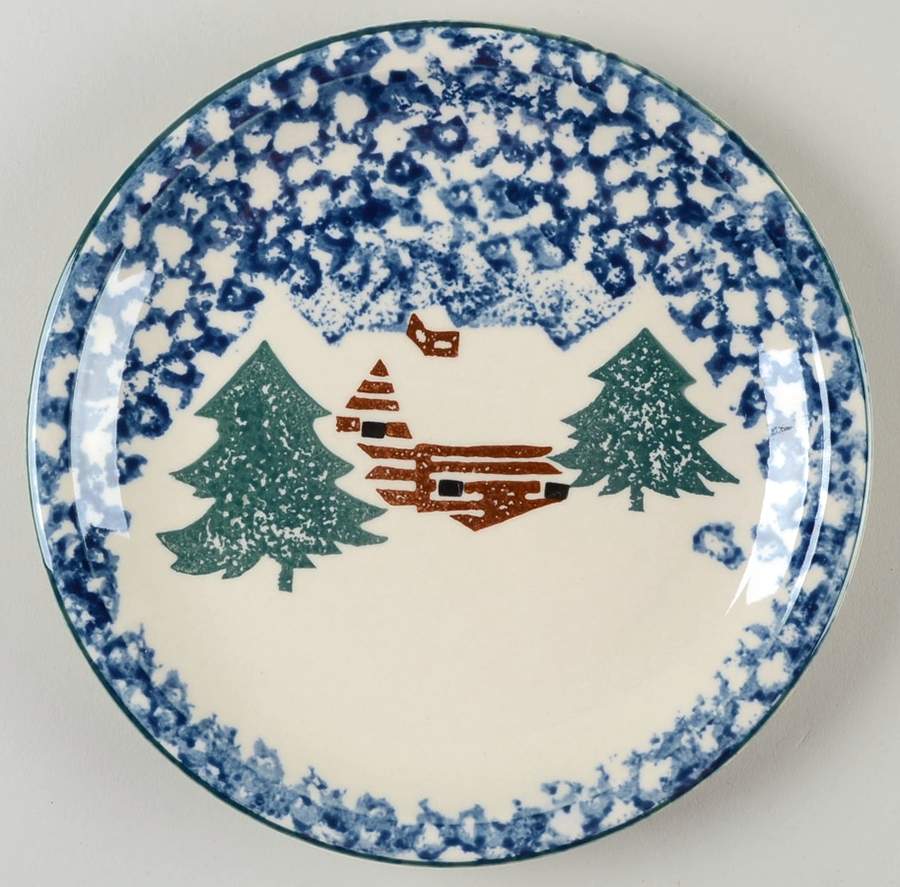 Cabin In The Snow Salad Plate by Tienshan-1