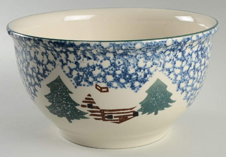 Cabin In The Snow 10" Mixing Bowl by Tienshan-1