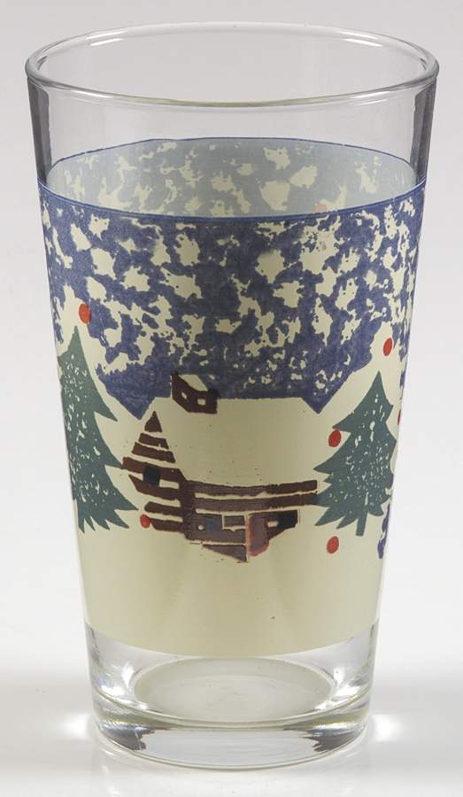 Cabin In The Snow 16 Oz Glassware Tumbler by Tienshan-1