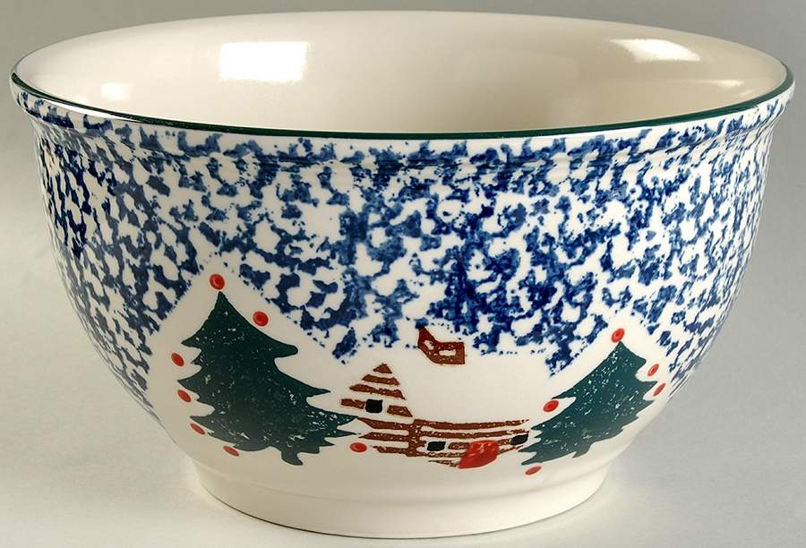 Cabin In The Snow 10" Mixing Bowl by Tienshan-1