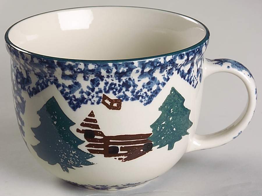 Cabin In The Snow Latte Mug by Tienshan-1