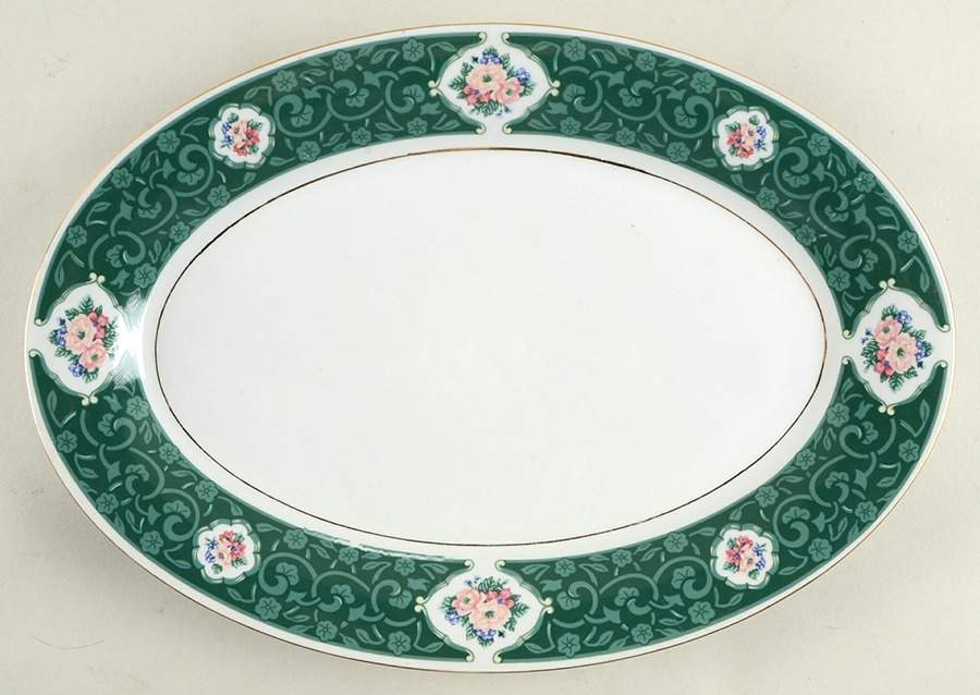 Chanticleer 14" Oval Serving Platter by Tienshan-1