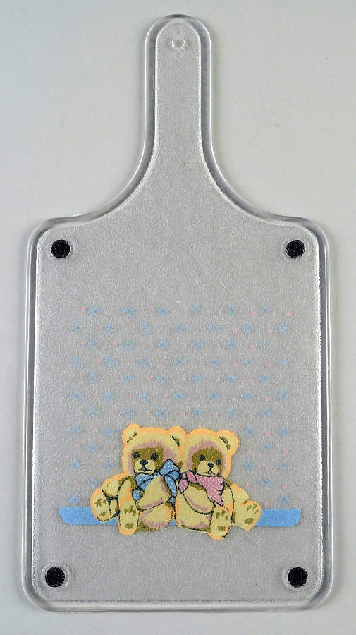 Country Bear Acrylic 1 Handle Rectangular Cutting Board by Tienshan-1