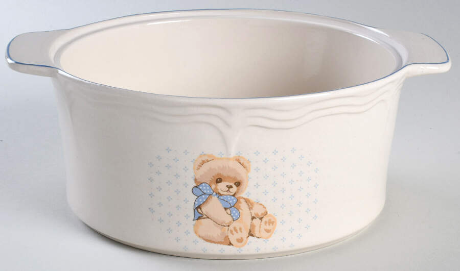 Country Bear 2 Qt Round Covered Casserole No Lid by Tienshan-1