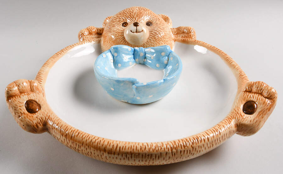 Country Bear Figural Chip/Dip Set (2 Piece) by Tienshan-1