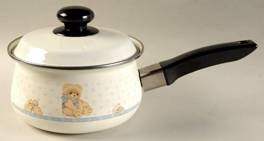 Country Bear 1.5qt Metal Covered Saucepan by Tienshan-1