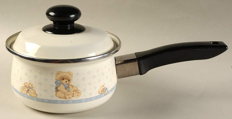 Country Bear 1.5 Quart Metal Covered Saucepan by Tienshan-1