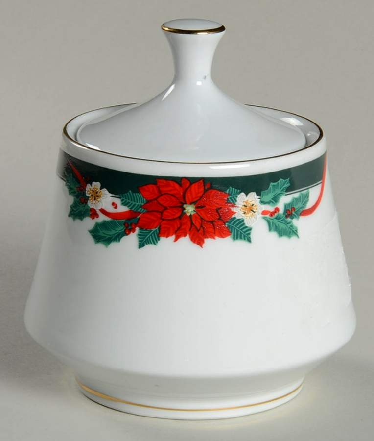 Deck The Halls (Verge) Sugar Bowl & Lid by Tienshan-1