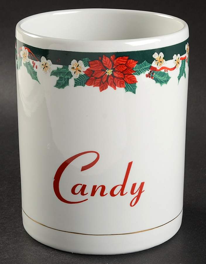 Deck The Halls (Verge) Candy Jar No Lid by Tienshan-1